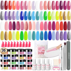 AZUREBEAUTY 170Pcs dip nail kit front view for at-home salon-quality manicures