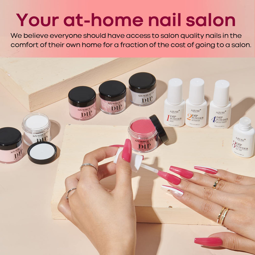 AzureBeauty 3-step dip process base activator top for easy DIY