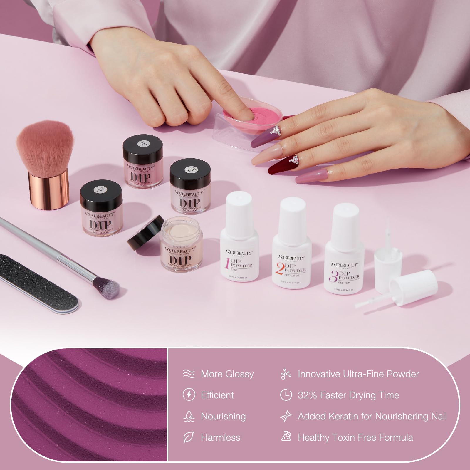 AZUREBEAUTY at-home manicure kit delivers salon-quality results