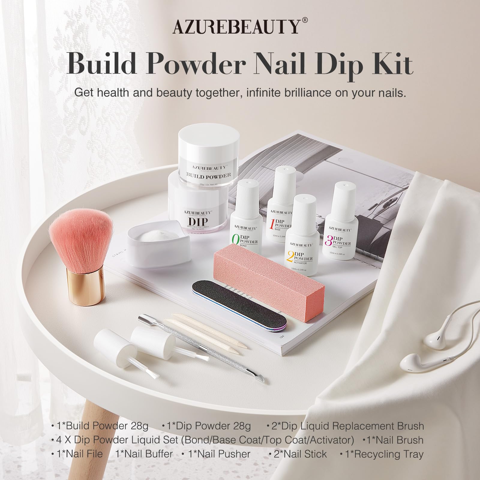 AZUREBEAUTY base-coat liquid provides smooth color foundation