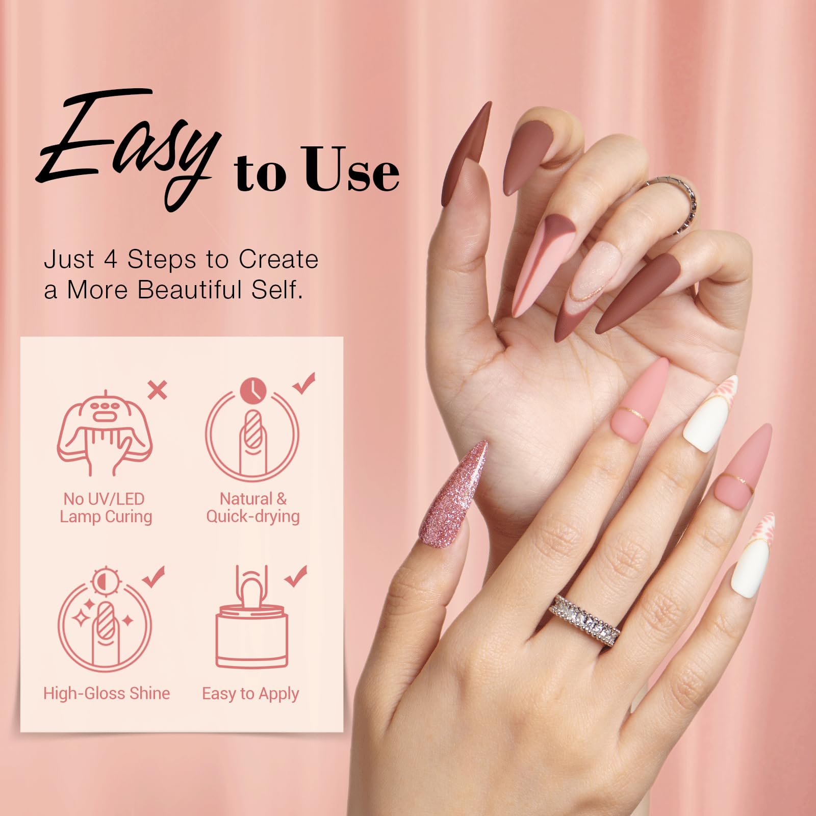 AZUREBEAUTY base and top coats in use for a quick-dry formula