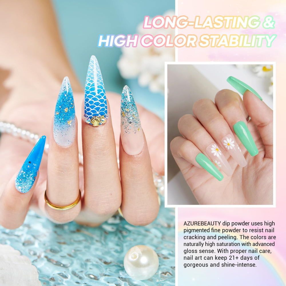 AzureBeauty color swatches showcasing 32 shade options