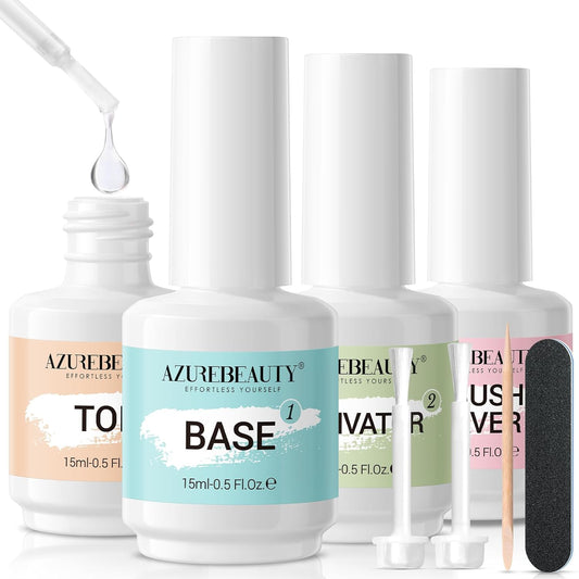 AZUREBEAUTY Dip Base Coat bottle showing protective formula for smooth dip nail application