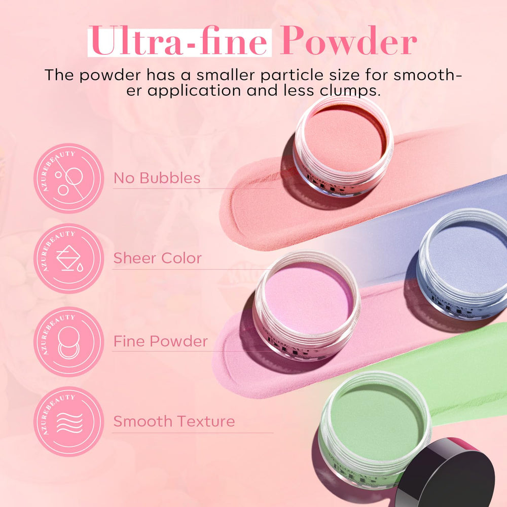 AZUREBEAUTY dip powder kit in action for DIY salon-quality nails
