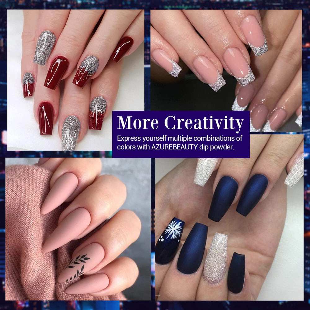 AzureBeauty dip nail art setup for creative weddings and events.