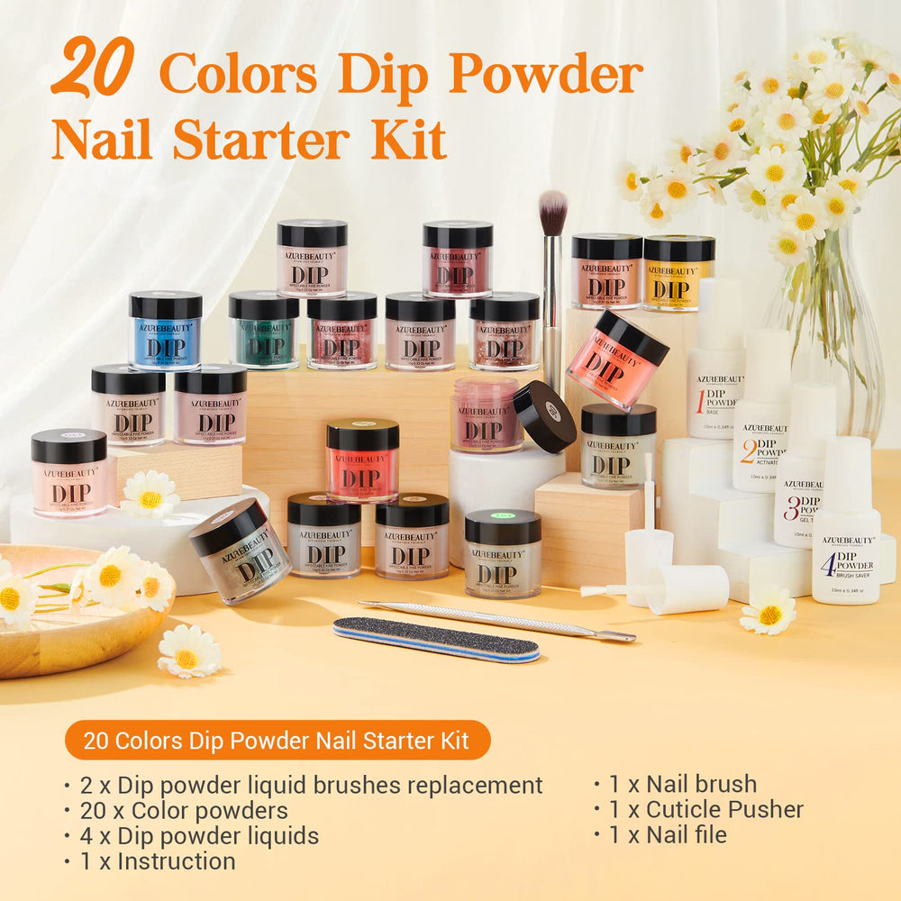 AzureBeauty dip nail brush tool for even powder application