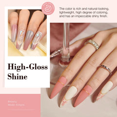 AZUREBEAUTY dip powder bottles with swatches displaying rich color payoff
