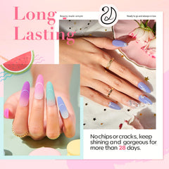 AZUREBEAUTY eight-summer-pastel dip powders for quick, long-lasting color