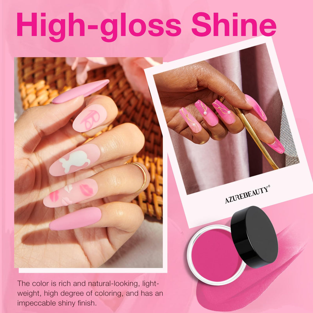 AZUREBEAUTY clear powder provides a clean base for elegant French tips