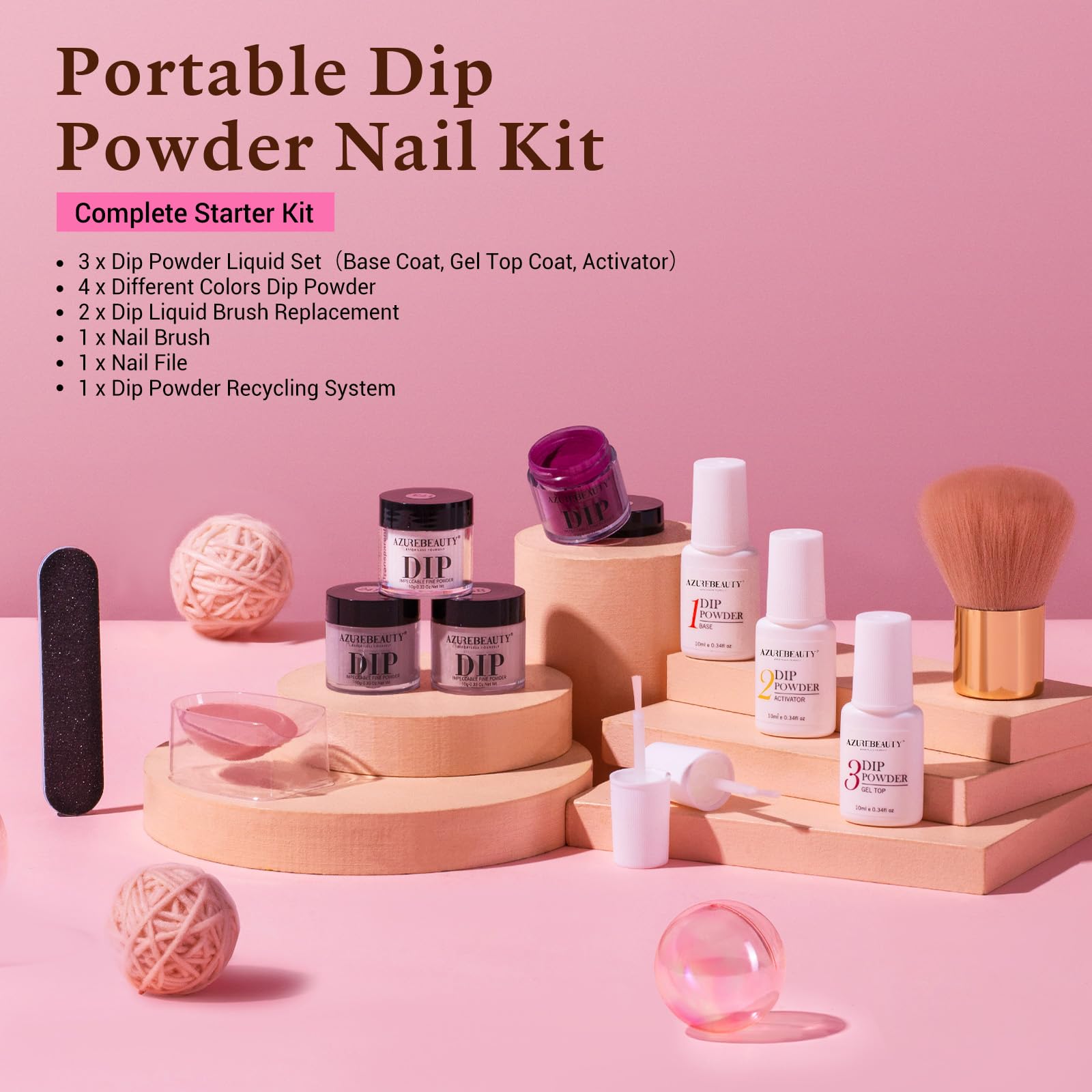AZUREBEAUTY included nail tools streamline at-home application