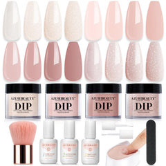 AZUREBEAUTY dip powder kit starter contents for easy at-home manicure