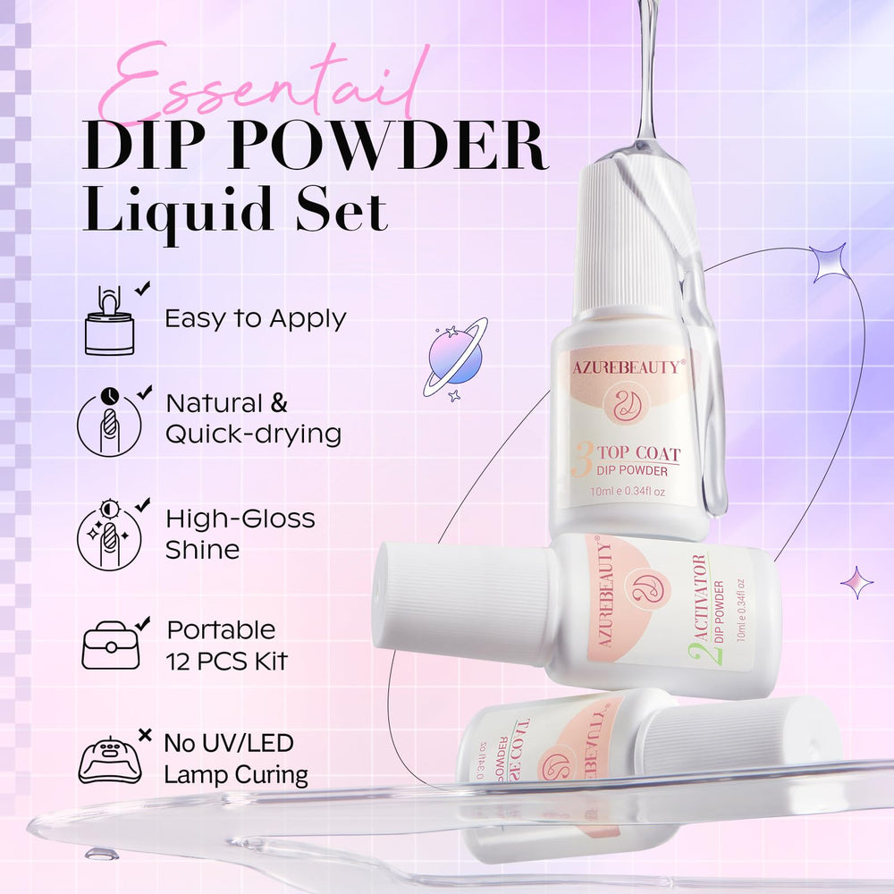 AZUREBEAUTY lavender dip powder for pastel nails
