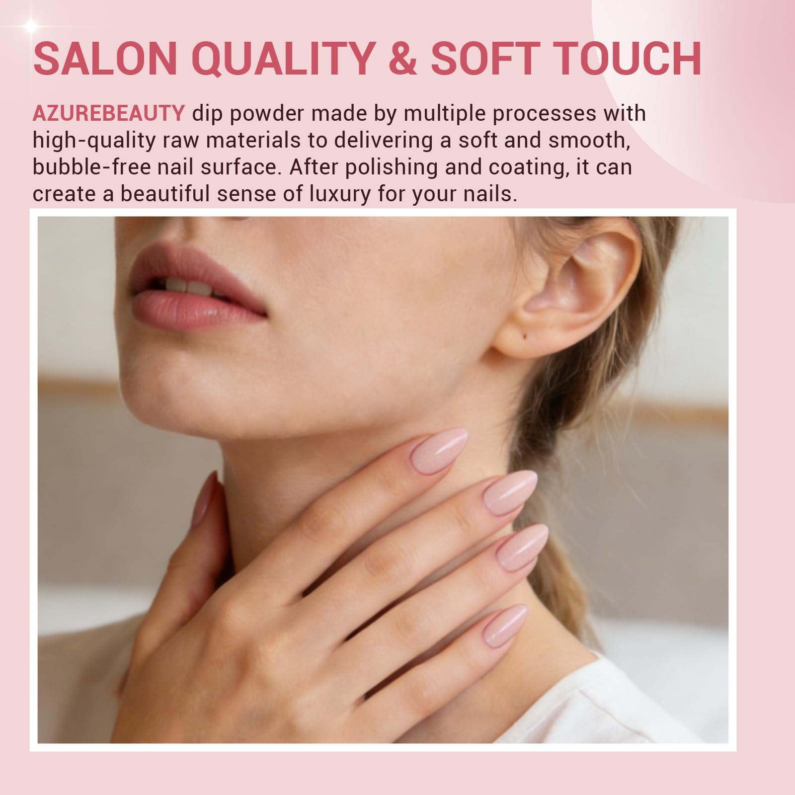 AzureBeauty activator bottle speeding dip cure for faster manicures.