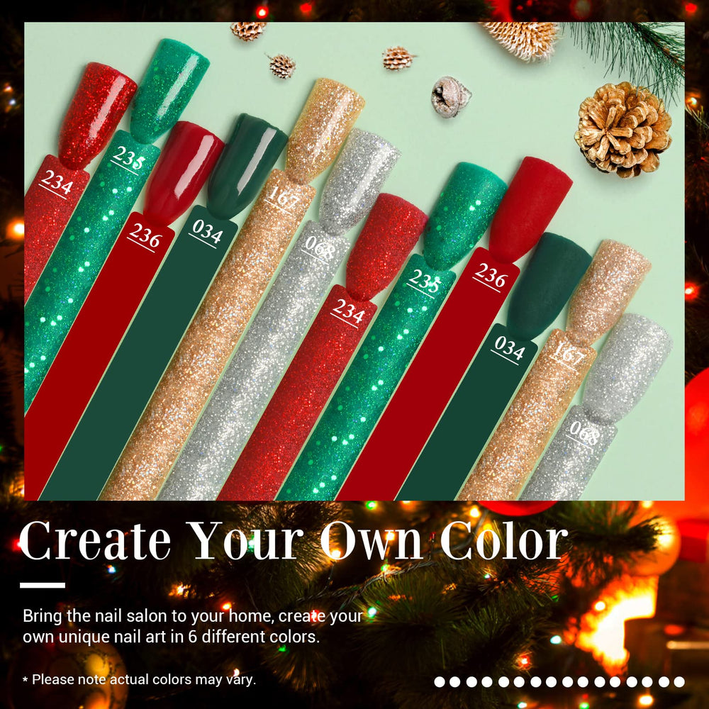 AzureBeauty red glitter dip powder for bold holiday nails