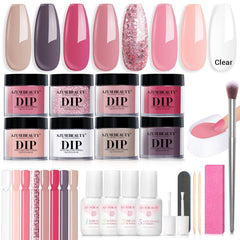 AzureBeauty Dip Powder Kit contents shown for quick at-home setup