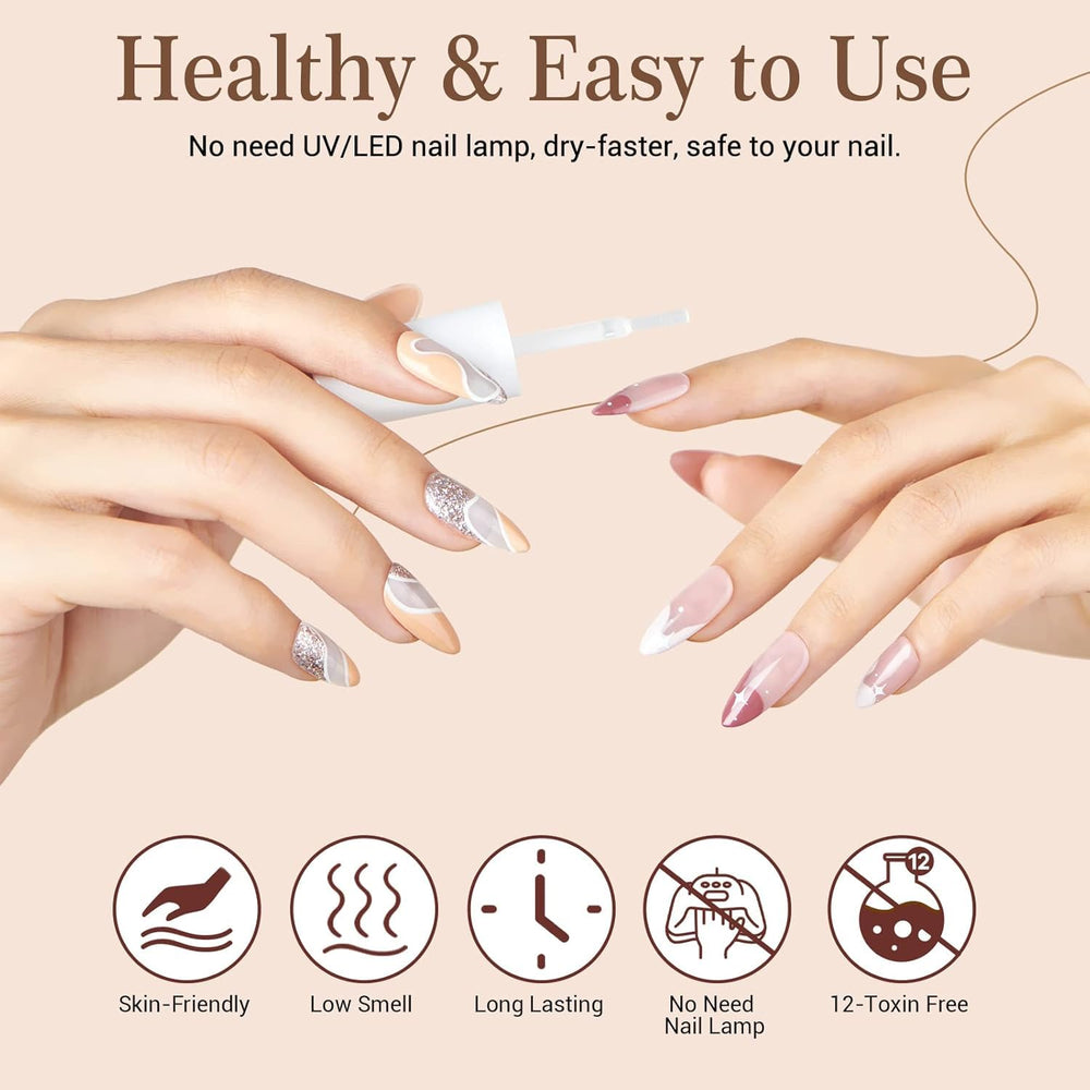 AZUREBEAUTY Replacement brushes set for precise, salon-like dips at home
