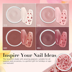 AZUREBEAUTY dried flower accents for delicate nail art