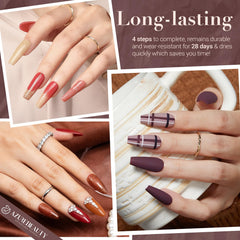 AzureBeauty dried rose collection colors for warm autumn manicures.