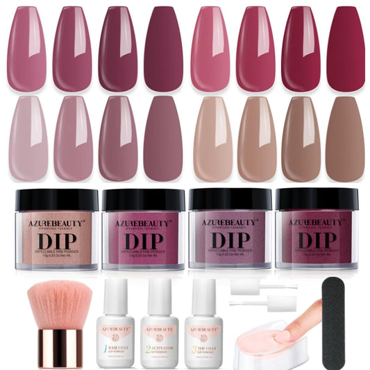 AzureBeauty four-color dip nails kit for at-home salon results