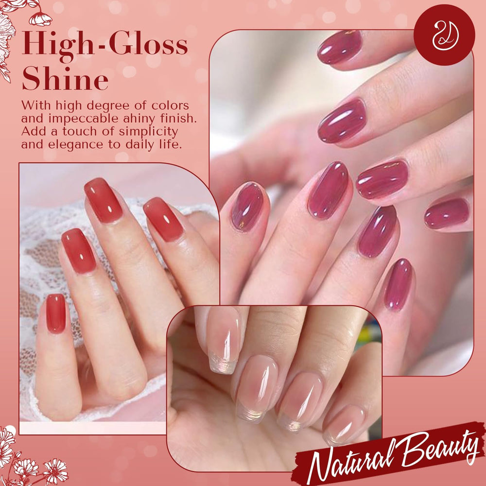 AzureBeauty purple jelly nail polish offers vibrant color with smooth coverage.