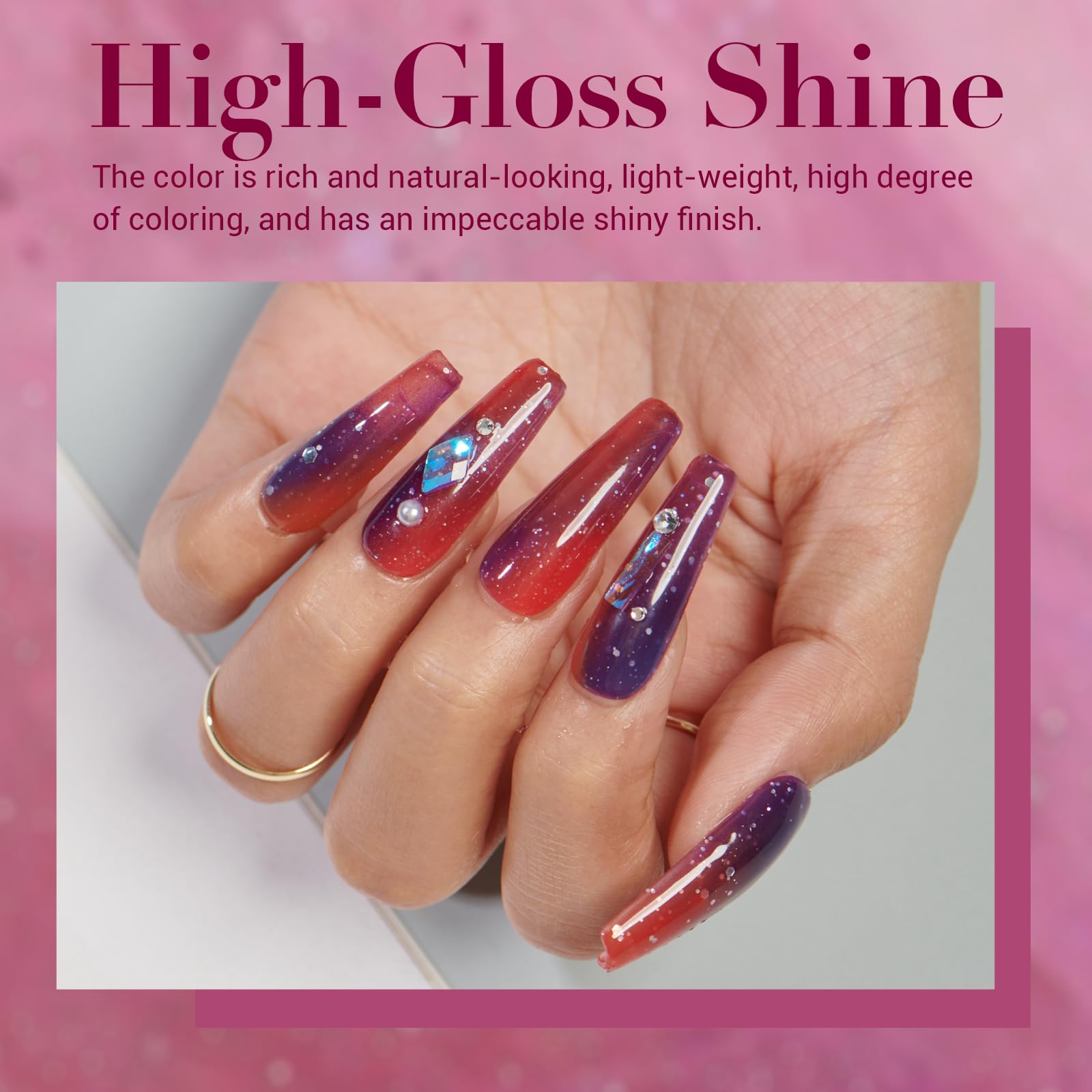 AZUREBEAUTY nail brush and file included for precise at-home nails.