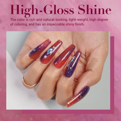 AZUREBEAUTY nail brush and file included for precise at-home nails.