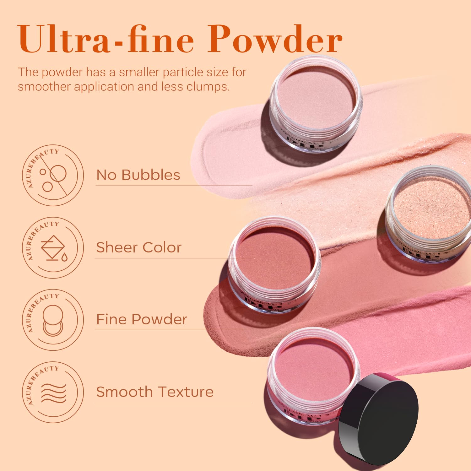 AZUREBEAUTY nail brush and tools set for smooth prep and shaping.