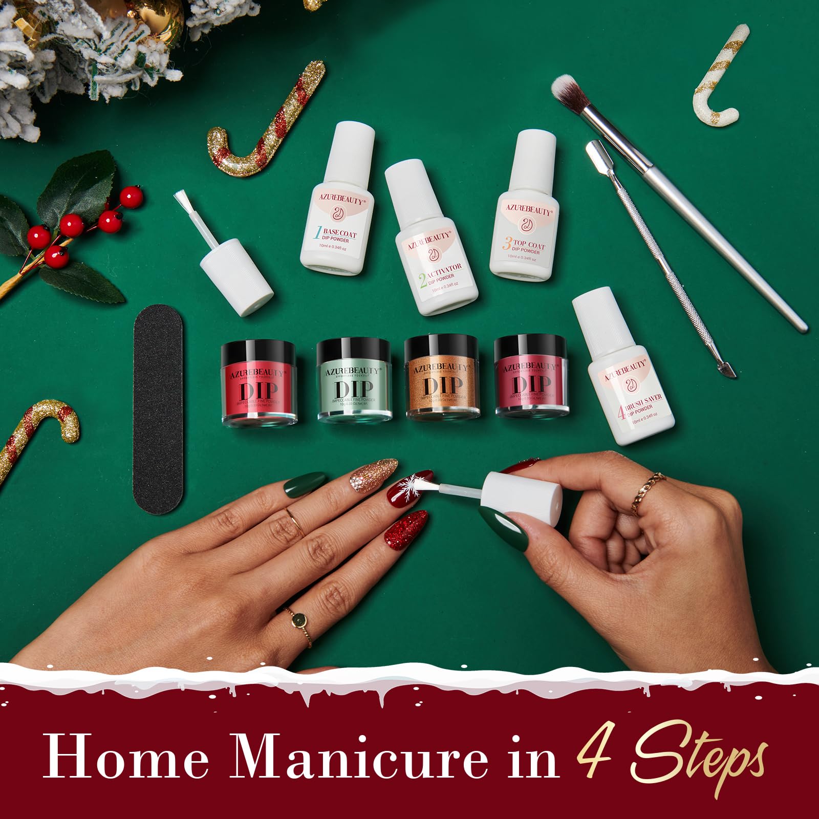 AZUREBEAUTY nail brush shown for precise application and cuticle care.