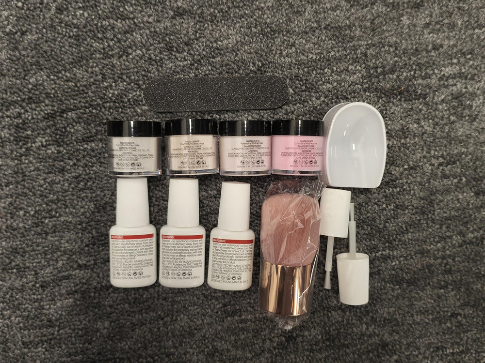 AZUREBEAUTY nail file and brushes included for nail prep before dipping