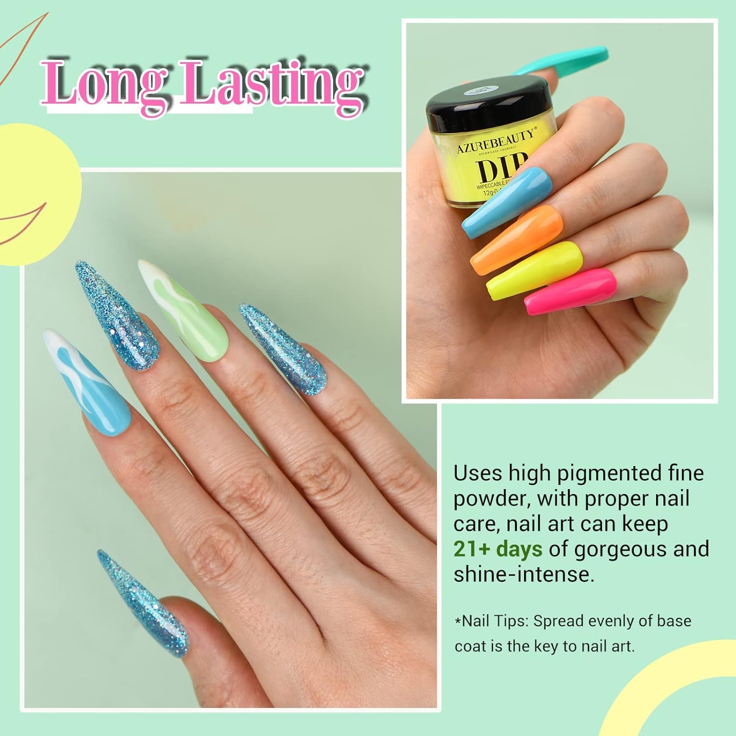 AzureBeauty nail file and buffer set for shaping and smoothing
