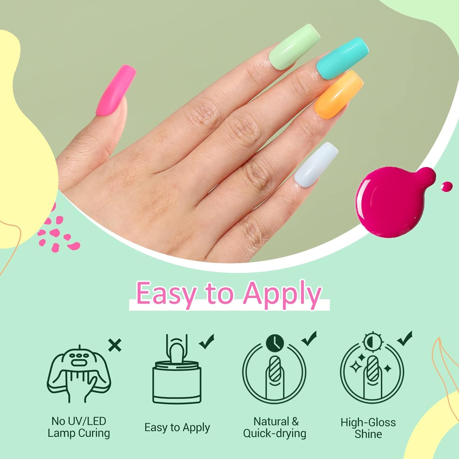 AzureBeauty nail sticks and orangewood sticks for shade testing