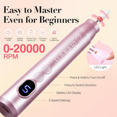 AzureBeauty portable electric nail drill for at-home nail prep