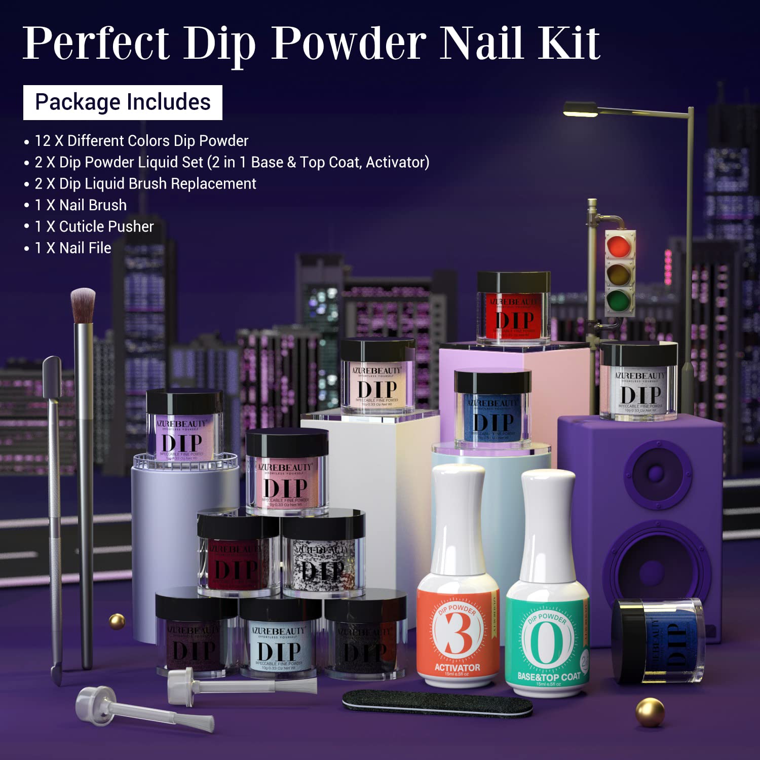 AzureBeauty professional manicure tools for precise prep and flawless tips.