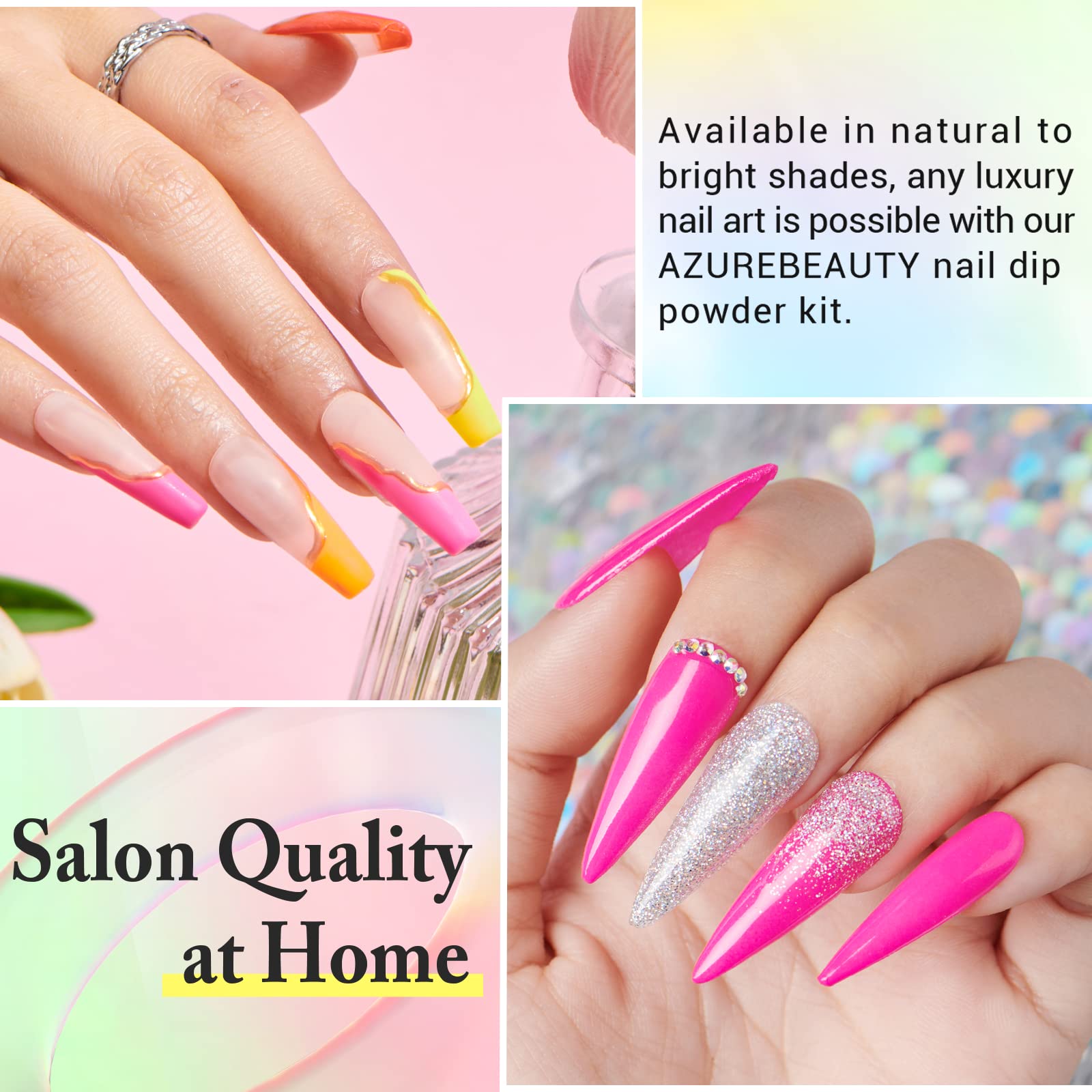 AZUREBEAUTY professional tools close-up for precise dip nail application