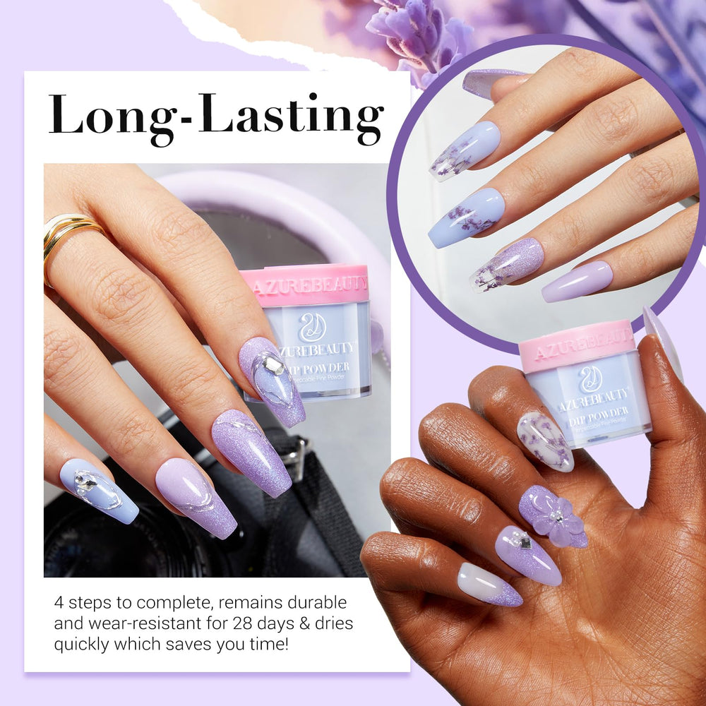 AZUREBEAUTY Purple Twilight Bloom base coat bottle ready for color application
