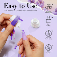 AZUREBEAUTY Purple Twilight Bloom DIY at-home manicure example