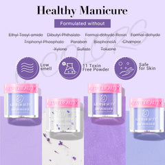 AZUREBEAUTY Purple Twilight Bloom French nail art setup for elegant tips