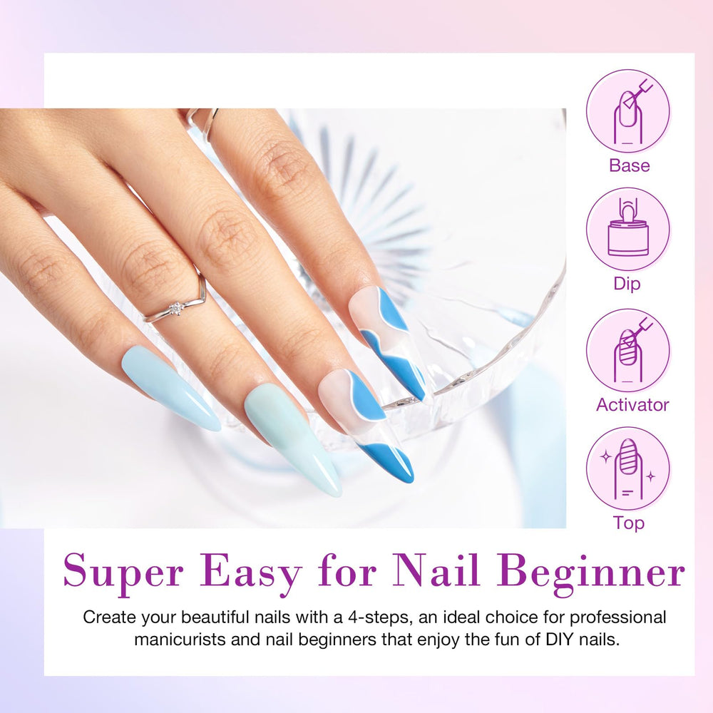 AzureBeauty top coat dip liquid—deep shine and protection for nails