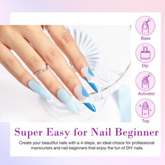 AzureBeauty top coat dip liquid—deep shine and protection for nails