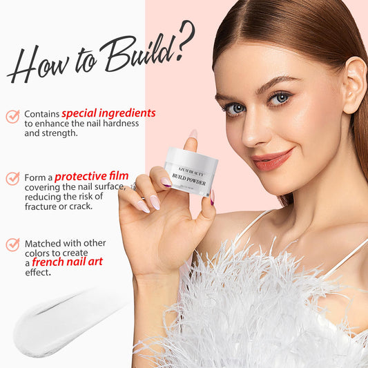 AZUREBEAUTY white dip powder 28g jar for opaque coverage