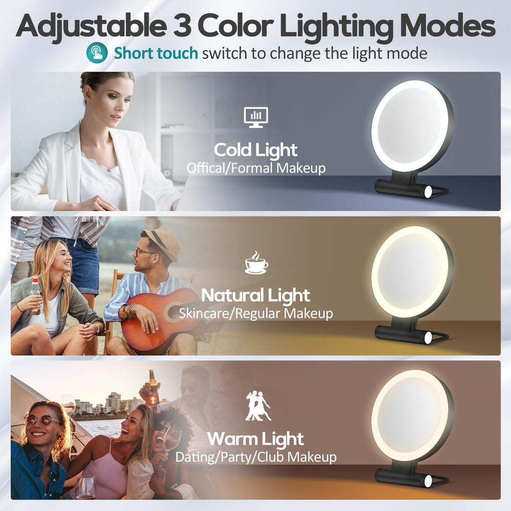 B Beauty Planet magnifying mirror 30x side for precise grooming tasks.