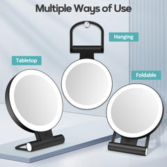 B Beauty Planet magnifying mirror with touch brightness control for quick lighting adjustments.
