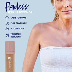 B BESTBRONZE leg makeup providing full coverage for smooth, natural-looking legs