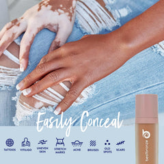 B BESTBRONZE waterproof body makeup stays put during swimming or sweating