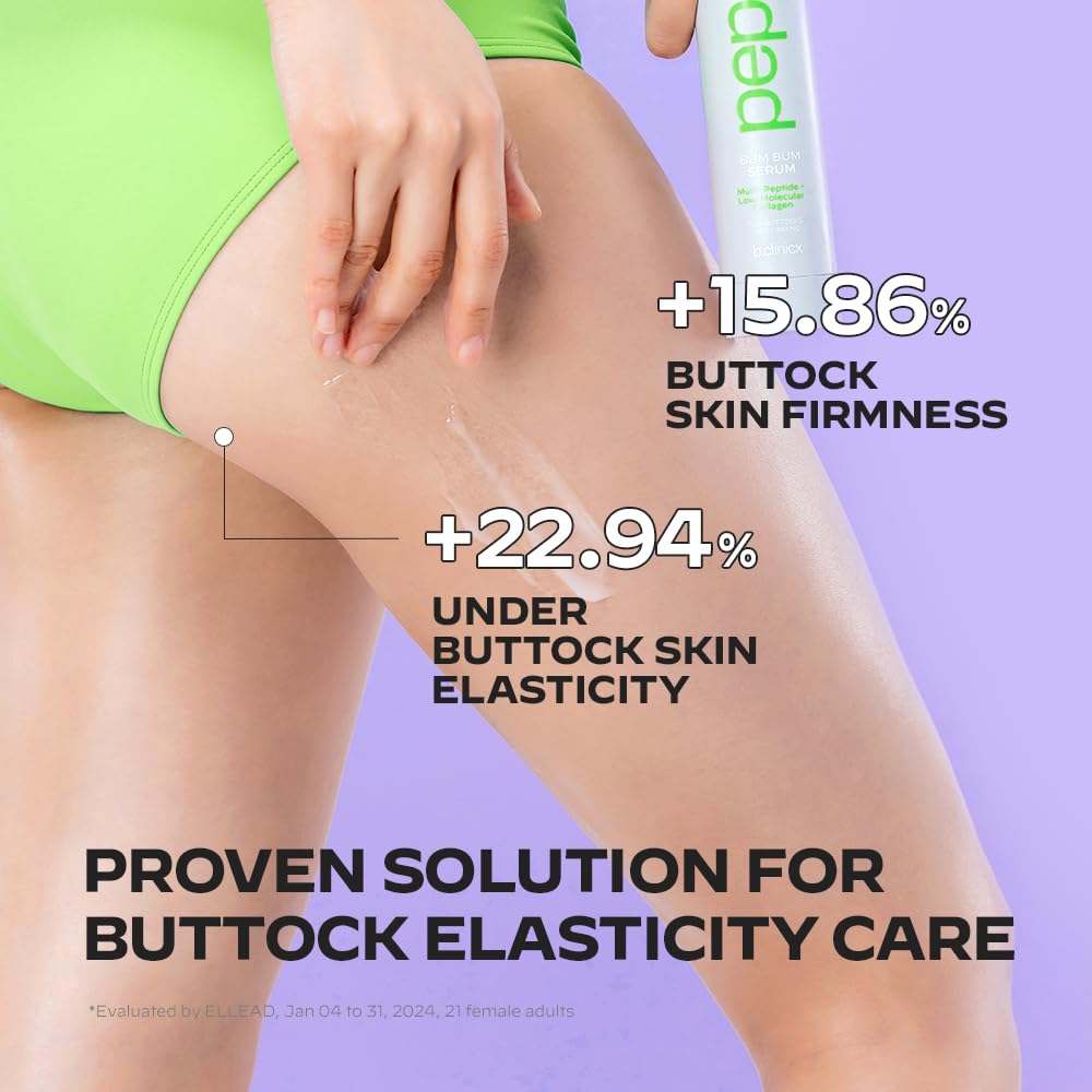 b-clinicx butt firming serum after shower tightens skin and boosts confidence.