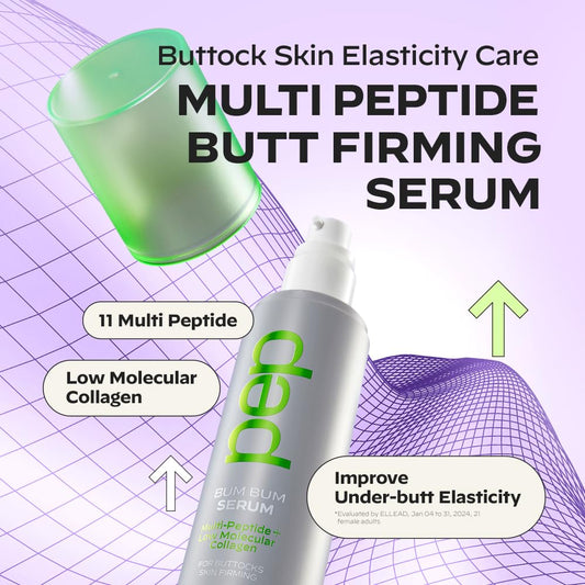 b-clinicx texture close-up shows creamy serum ready for firming application.