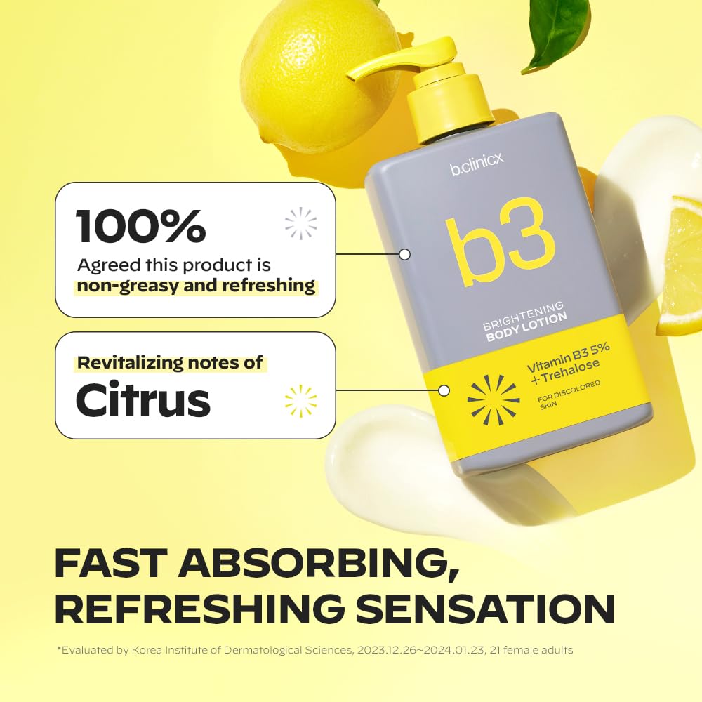 inner thigh area with b.clinicx Niacinamide lotion for uniform complexion