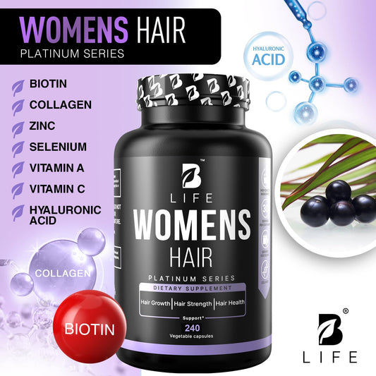 B Life Company capsules closeup, easy-to-take daily supplement