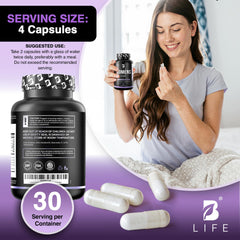 B Life Company lifestyle scene with bottle supports daily routine