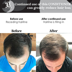 B THE PRODUCT Biotin conditioner application in hand shows easy, smooth distribution.